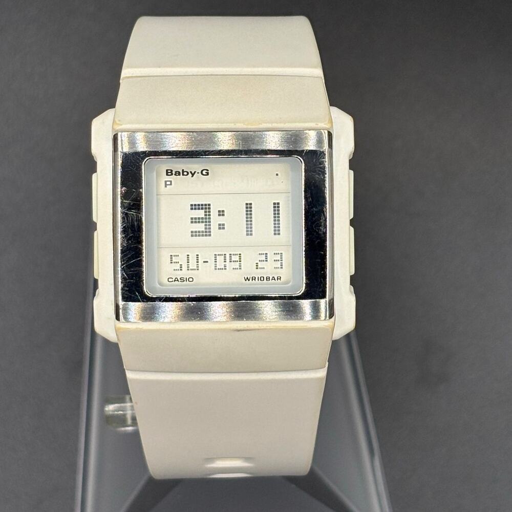 Casio Baby-G BG-2001 Vintage Y2K White Digital Watch 100M